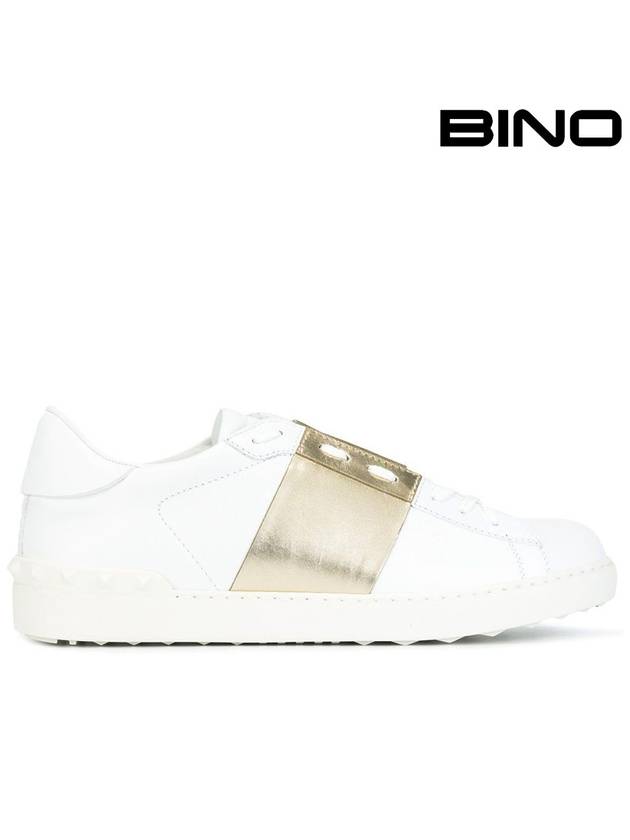 Hidden Open Low Top Sneakers White - VALENTINO - BALAAN.