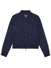 Women's Rib Collar Embossed Bomber Jacket Navy - G/FORE - BALAAN 2