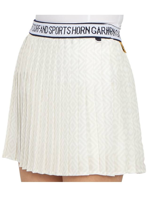 Women's Mini Pleated Skirt Light Gray - HORN GARMENT - BALAAN 9