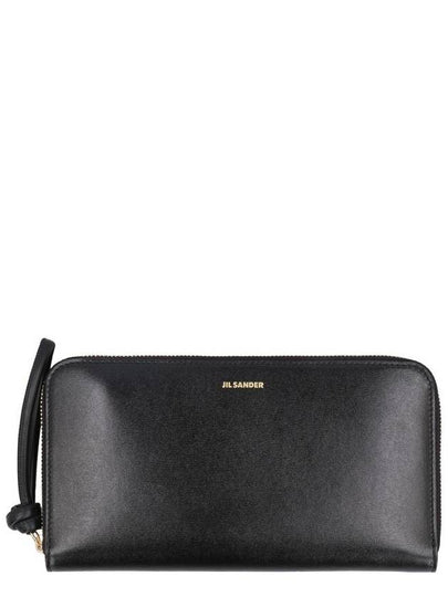 Logo All-Round Zipper Long Wallet Black - JIL SANDER - BALAAN 2