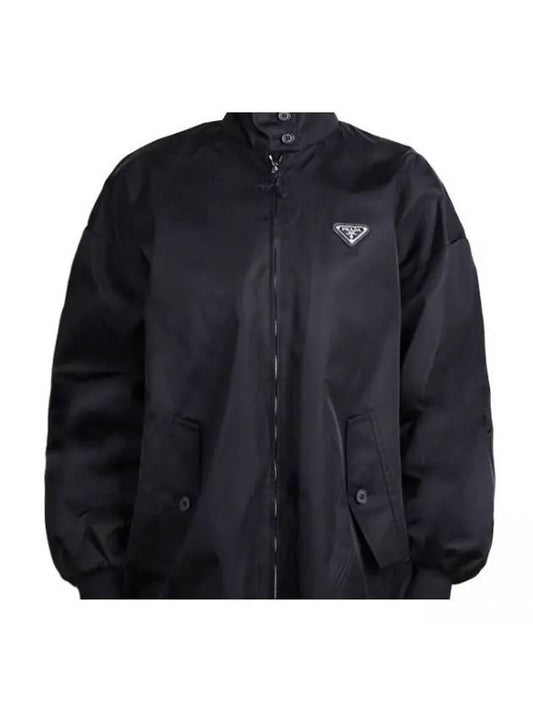 Triangle Logo Track Jacket Black - PRADA - BALAAN 1