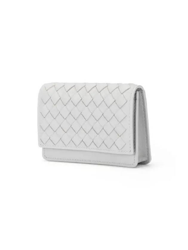 Intrecciato Leather Card Wallet White - BOTTEGA VENETA - BALAAN 4