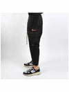 Drawstring Cropped Cargo Cotton Straight Pants Black - RICK OWENS - BALAAN 4