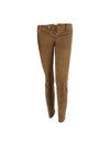 Zipper Gold Skinny Jeans Brown - DSQUARED2 - BALAAN 1