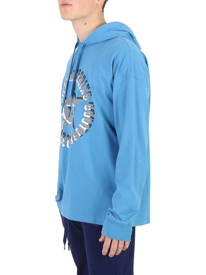 Moschino Couture Light Blue Logo Print Hoodie, Brand Size 48 (US Size 38) - MOSCHINO - BALAAN 2