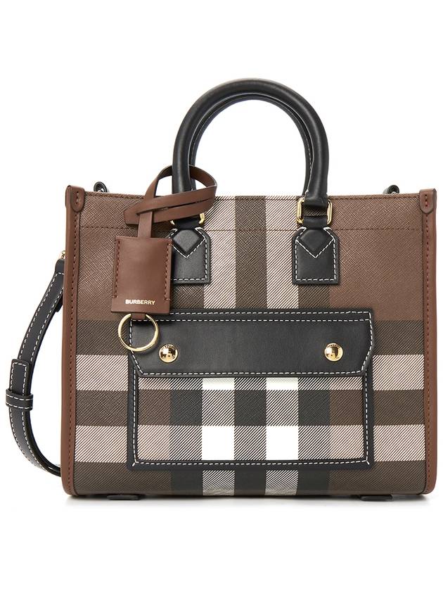 Tartan Check Freya Mini Tote Bag Brown - BURBERRY - BALAAN 2