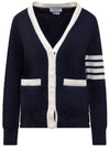 Thome Browne 4 Bar Cardigan Navy - THOM BROWNE - BALAAN 3