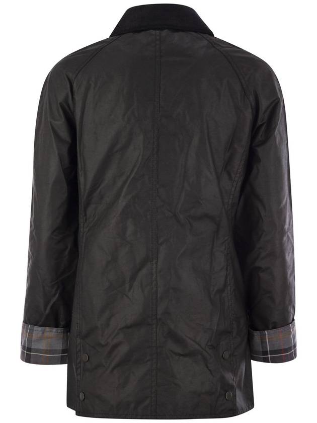 Beadnell Wax Zip-up Jacket Black - BARBOUR - BALAAN 3