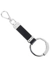 Saffiano Leather Key Holder Black - PRADA - BALAAN 3