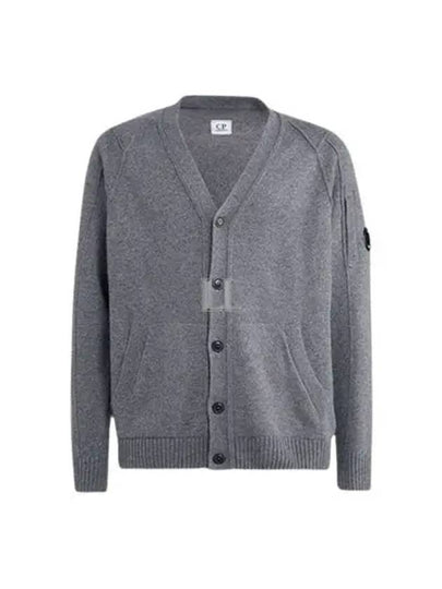 Men's Lens Wappen Button Front Cardigan Grey - CP COMPANY - BALAAN 2