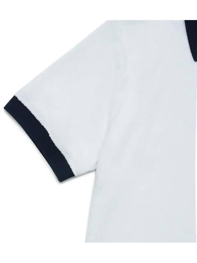 V-Neck Cotton Short Sleeve T-shirt Navy White - SPORTY & RICH - BALAAN 5