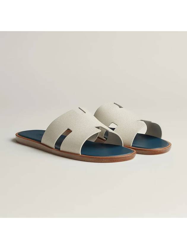 Hermes Izmir Sandal Epsom Blanc De Paris Bleu Celeste - HERMES - BALAAN 2