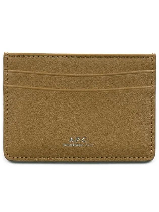 Andre Logo Card Wallet Beige - A.P.C. - BALAAN 2