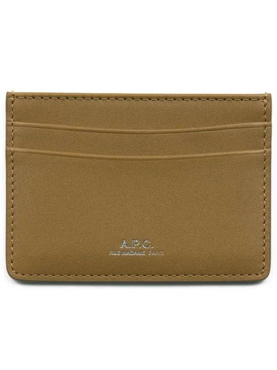 Andre Logo Card Wallet Beige - A.P.C. - BALAAN 2