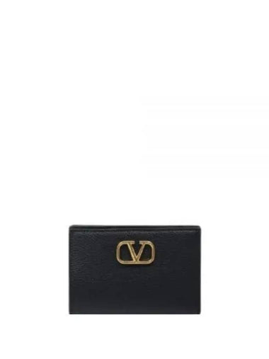 5W0P0Z79 SNP 0NO 5W2P0Z79 V logo signature half wallet - VALENTINO - BALAAN 1