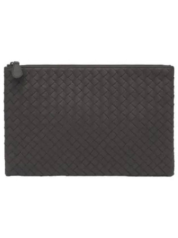 Intrecciato Clutch Dark Brown Bag - BOTTEGA VENETA - BALAAN 1