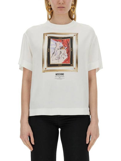 short sleeve t-shirt 02180433 1001 WHITE - MOSCHINO - BALAAN 2