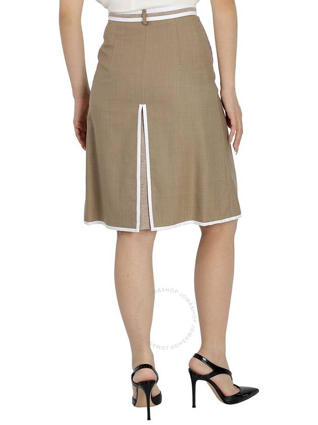 Burberry Wool Cashmere A-line Skirt With Box-pleat Detail, Brand Size 4 (US Size 2) - BURBERRY - BALAAN 3