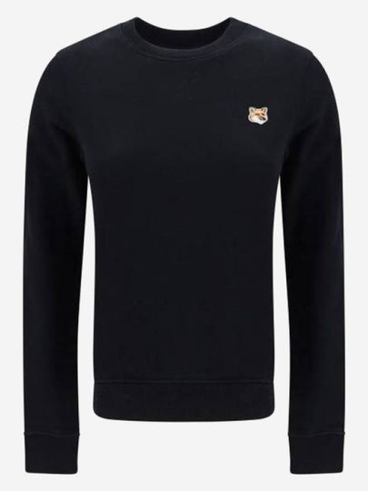 Fox Head Patch Regular Sweatshirt Black - MAISON KITSUNE - BALAAN 2