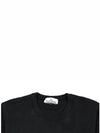 Garment Dyed Malfile Crewneck Sweatshirt Black - STONE ISLAND - BALAAN 5