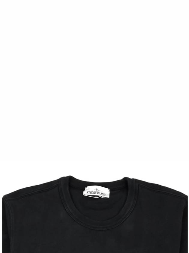 Garment Dyed Malfile Crewneck Sweatshirt Black - STONE ISLAND - BALAAN 5