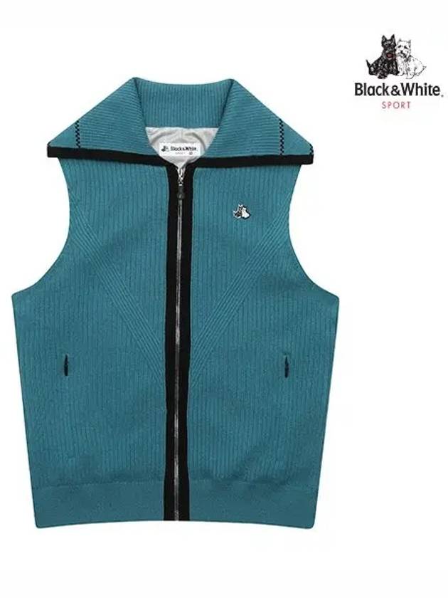 Sailor Collar Windproof Lining Knit Vest 2013LXVCBLUE GREEN - BLACK&WHITE - BALAAN 1