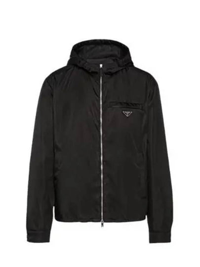 Re-Nylon Hooded Blouson Jacket Black - PRADA - BALAAN 2