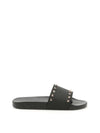 Rock Stud Slide Slipper Black - VALENTINO - BALAAN 1