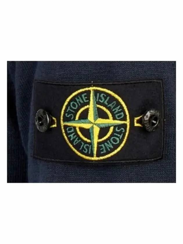 Wappen Patch Crew Neck Knit Top Navy - STONE ISLAND - BALAAN 6