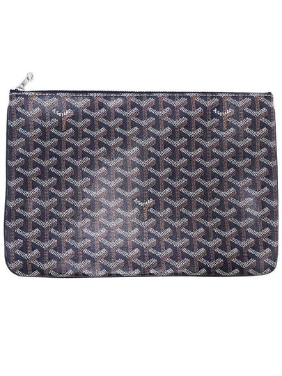 Women s Goyard APMSENAT2 MM Blue Marine Goyardin Canvas Senna Clutch gt Pouch Gangbuk used luxury goods - GOYARD - BALAAN 2