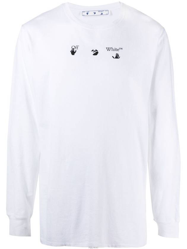 Marker Arrow Long Sleeve T-Shirt White - OFF WHITE - BALAAN 3