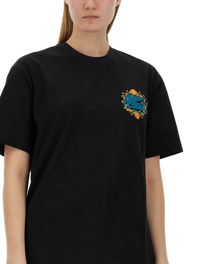 T-SHIRT WITH PEGASUS EMBROIDERY - ETRO - BALAAN 4