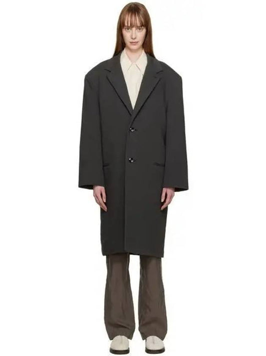Women s Single Button Coat Ash Black CO185 LF842 BK98 1131222 - LEMAIRE - BALAAN 1