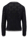 Kendra Logo Lace Cardigan Black - TORY BURCH - BALAAN 3