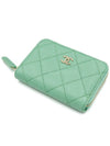 Women s Card Wallet Classic Zipper Mint Gold AP0216 - CHANEL - BALAAN 2