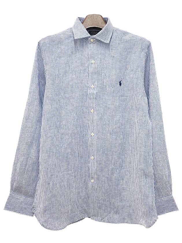 Pony Logo Stripe Long Sleeves Shirt Blue - POLO RALPH LAUREN - BALAAN 3