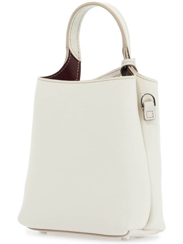 white calf leather crossbody bag with burgundy details - TOD'S - BALAAN 2