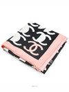 Scarf CC Logo Pink White Muffler Silk - CHANEL - BALAAN 9