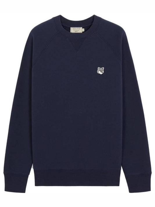 Grey Fox Head Patch Classic Sweatshirt Navy - MAISON KITSUNE - BALAAN 2