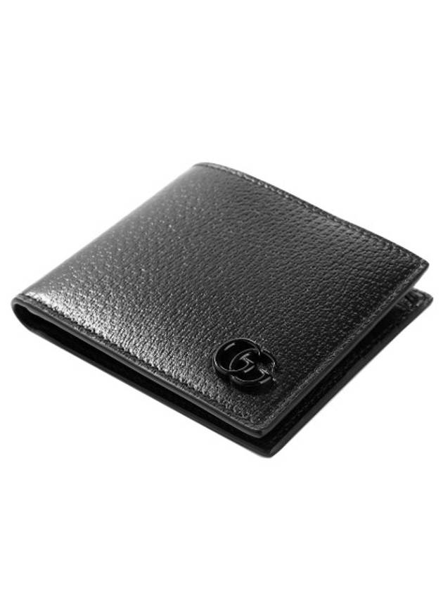 GG Marmont Leather Half Wallet Black - GUCCI - BALAAN 4