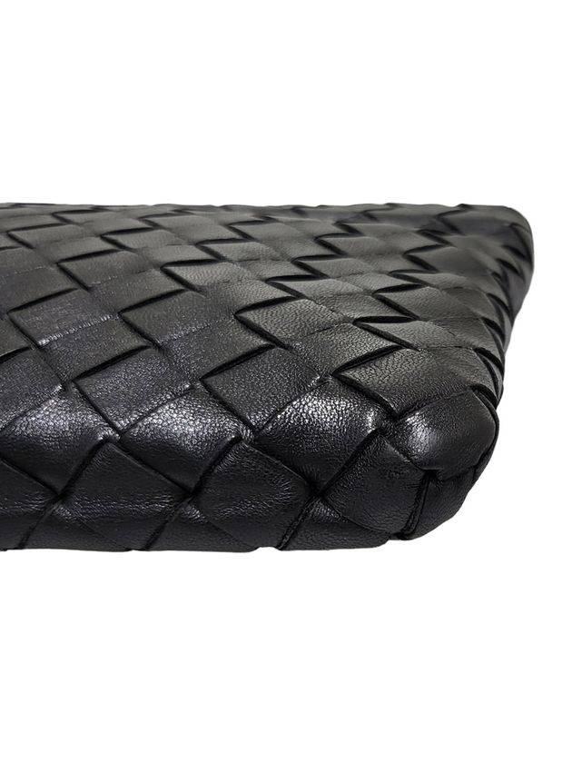 Women s 608232 Black Intrecciato Medium Clutch Bag - BOTTEGA VENETA - BALAAN 8