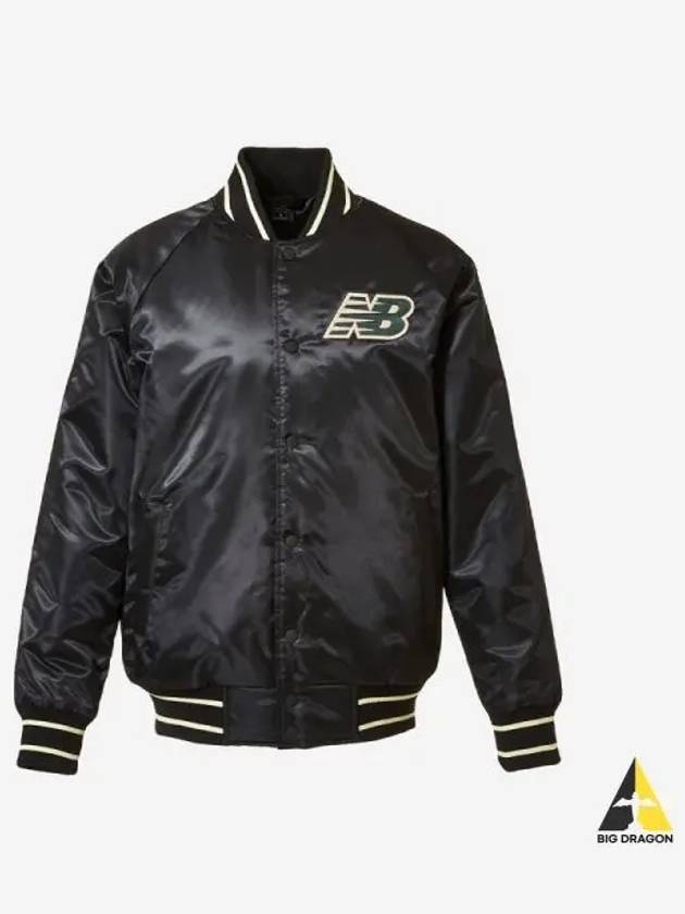 Athletic Satin Jacket 19 Black - NEW BALANCE - BALAAN 1