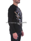 Men's Snake Fencer Printing Sweatshirt Black - BALMAIN - BALAAN 11