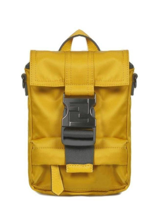 one shoulder nis mini backpack yellow - FENDI - BALAAN.