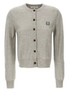 Bold Fox Head Patch Regular Cardigan Grey - MAISON KITSUNE - BALAAN 2