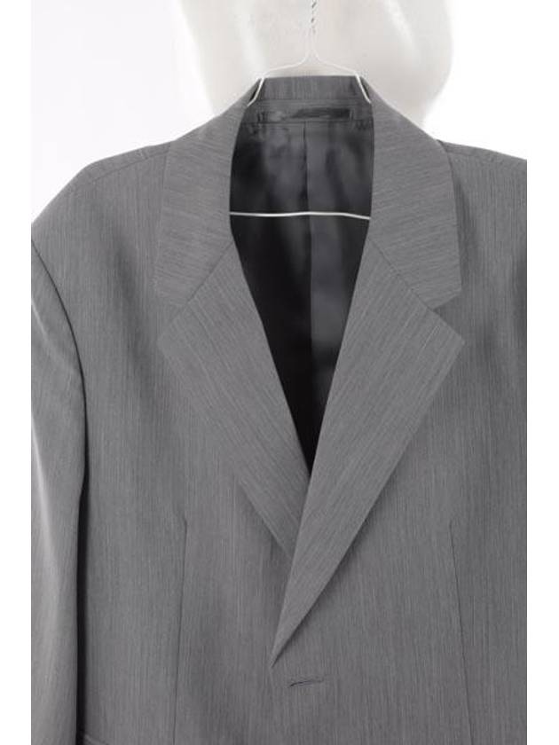 Single Breasted Mohair Wool Jacket Jacket Grey - PRADA - BALAAN 6