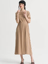 Sistine Pintuck Long Dress Brown - SORRY TOO MUCH LOVE - BALAAN 3