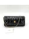 Patent chocolate bar shoulder bag gold - CHANEL - BALAAN 1