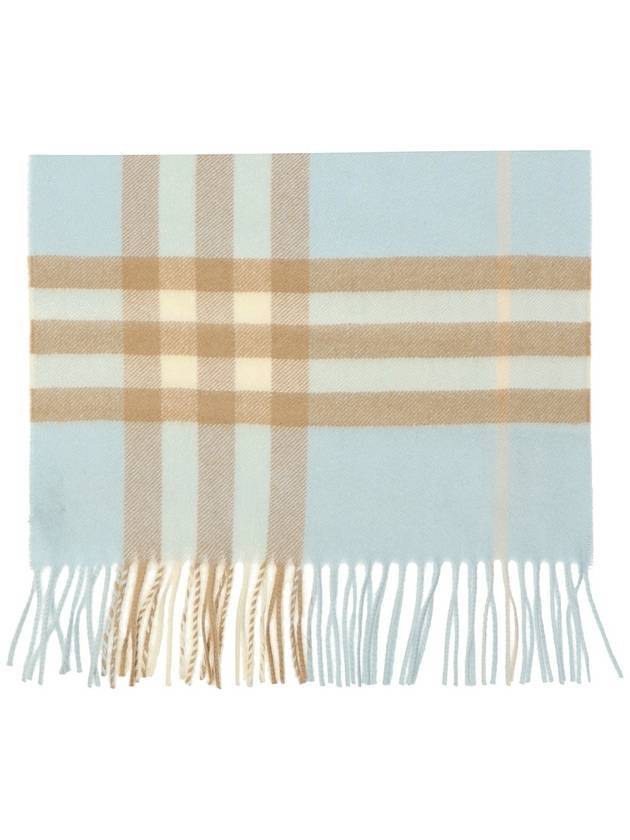 Classic Check Cashmere Scarf Blue - BURBERRY - BALAAN 1