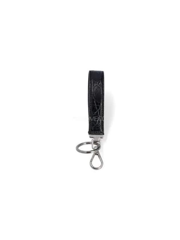 Leather Key Holder Black - PRADA - BALAAN 3